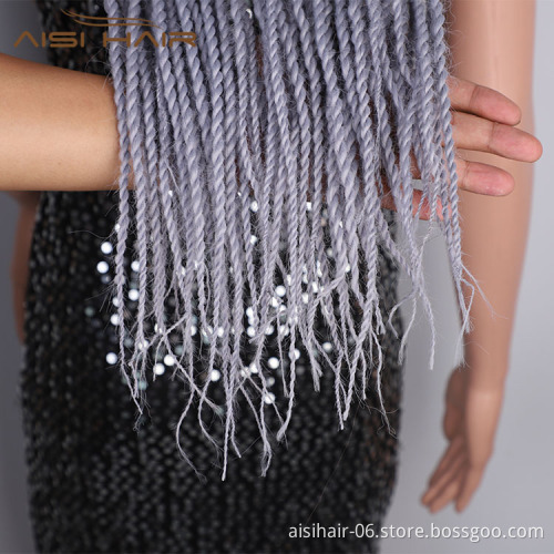 Aisi Hair Wholesale New Design Baseball Hat With Long Twist Box Braiding Hair Extension For Black Women Synthetic Hair Wigs